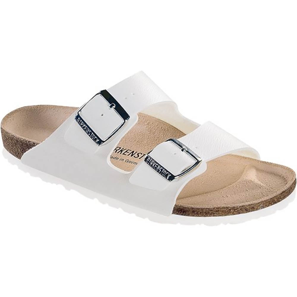 Birkenstock Arizona Birkoflor - White Patent Sandals