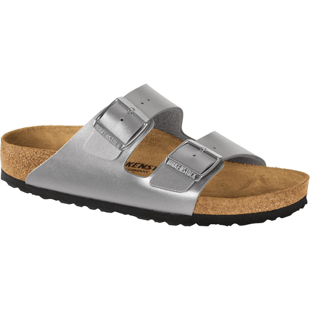 Birkenstock Arizona Birko-Flor - Silver Sandals