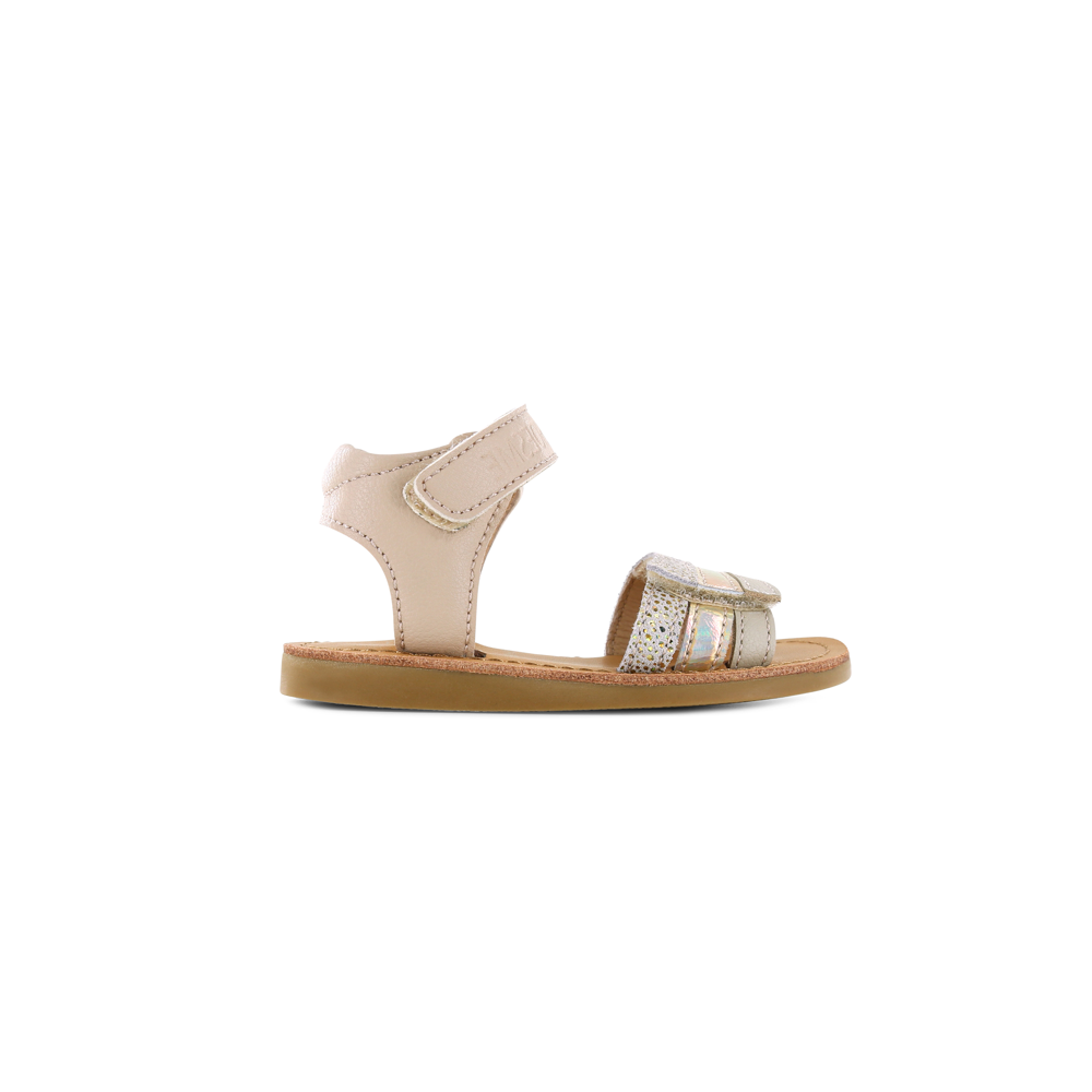 Shoesme "3 Strap" sandal - Beige Gold Sandals