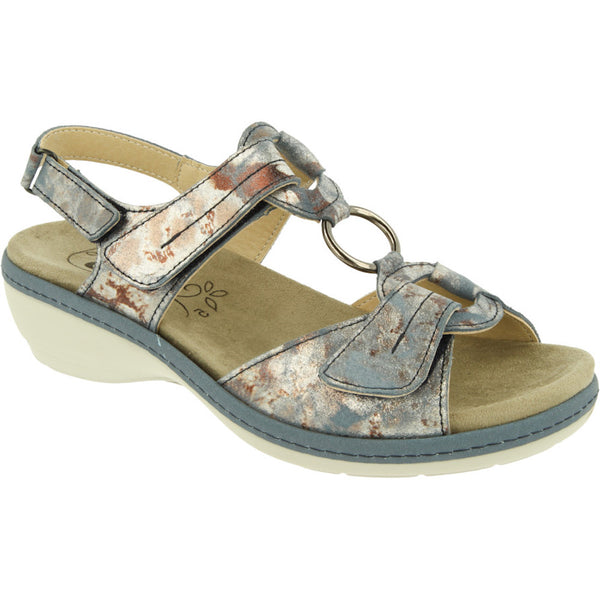 DB Turtle - Mottled Blue Sandals