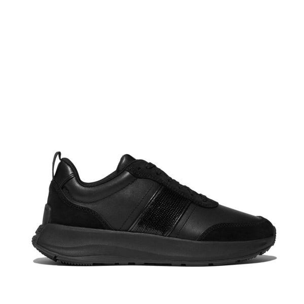 FitFlop F-Mode Flow Sequin Trainers - All Black