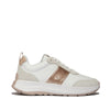FitFlop F-Mode Flow Sequin Trainers -Urban White/Classic Beige