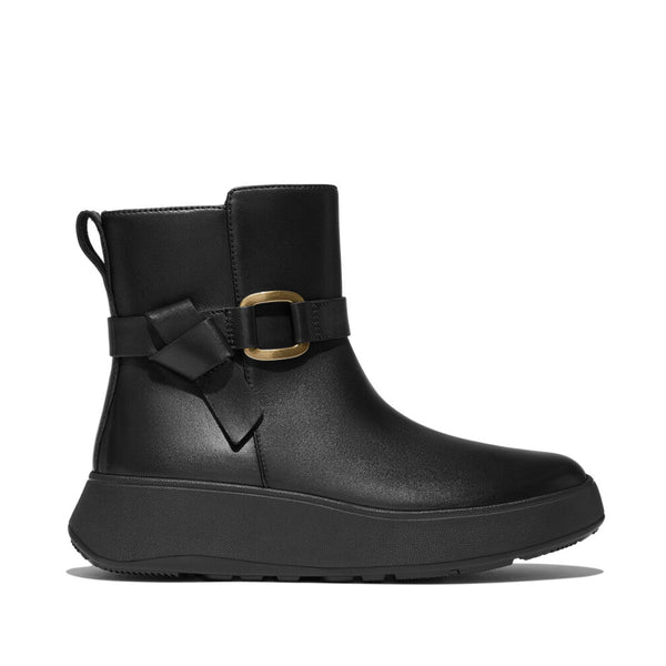 FitFlop F-Mode Square-Ring Platform Ankle Boot - Black