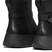 FitFlop F-Mode Square-Ring Platform Ankle Boot - Black