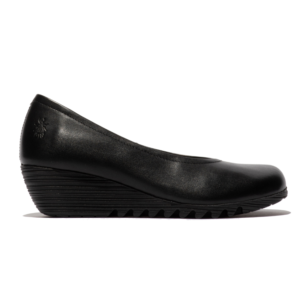 Fly London Opan Wedge Shoe - Black