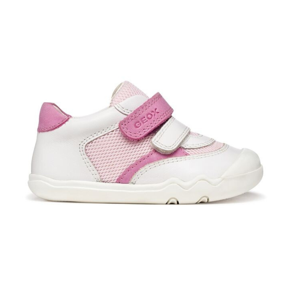 Geox B Steppieup B6563A - C0406  White/Pink Trainers