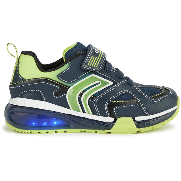 Geox J Bayonyc Boy J16FEA - C0749 Navy/Lime Trainers