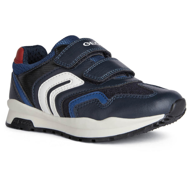 Geox J Pavel J0415A - C0735 Navy/Red Trainers