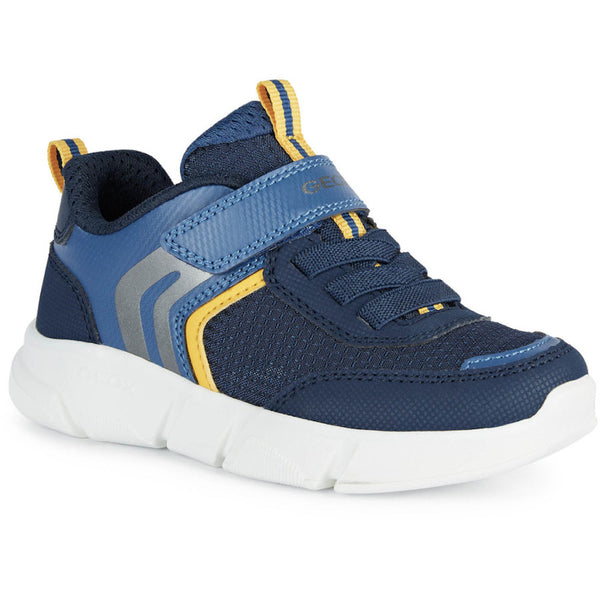Geox J Aril Boy J16DMA - C0657 Navy/Yellow Trainers
