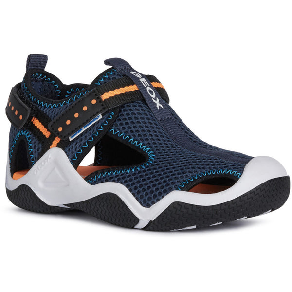 Geox J Wader J1530A - C4074 Navy/Orangefluo Sandals