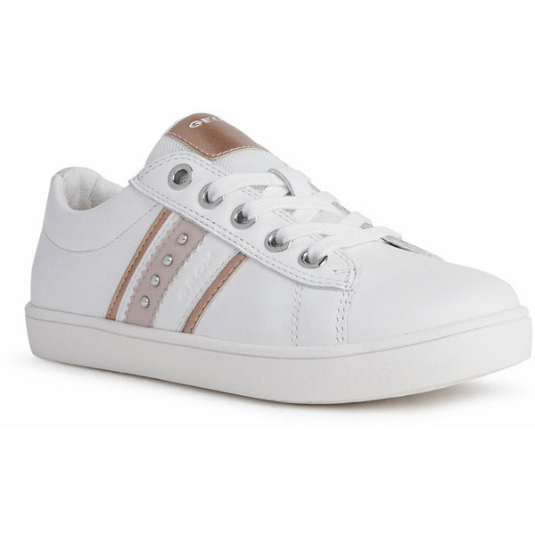 Geox J Kathe Girl J16EUF - C1Z8W White/Lt Rose Trainers