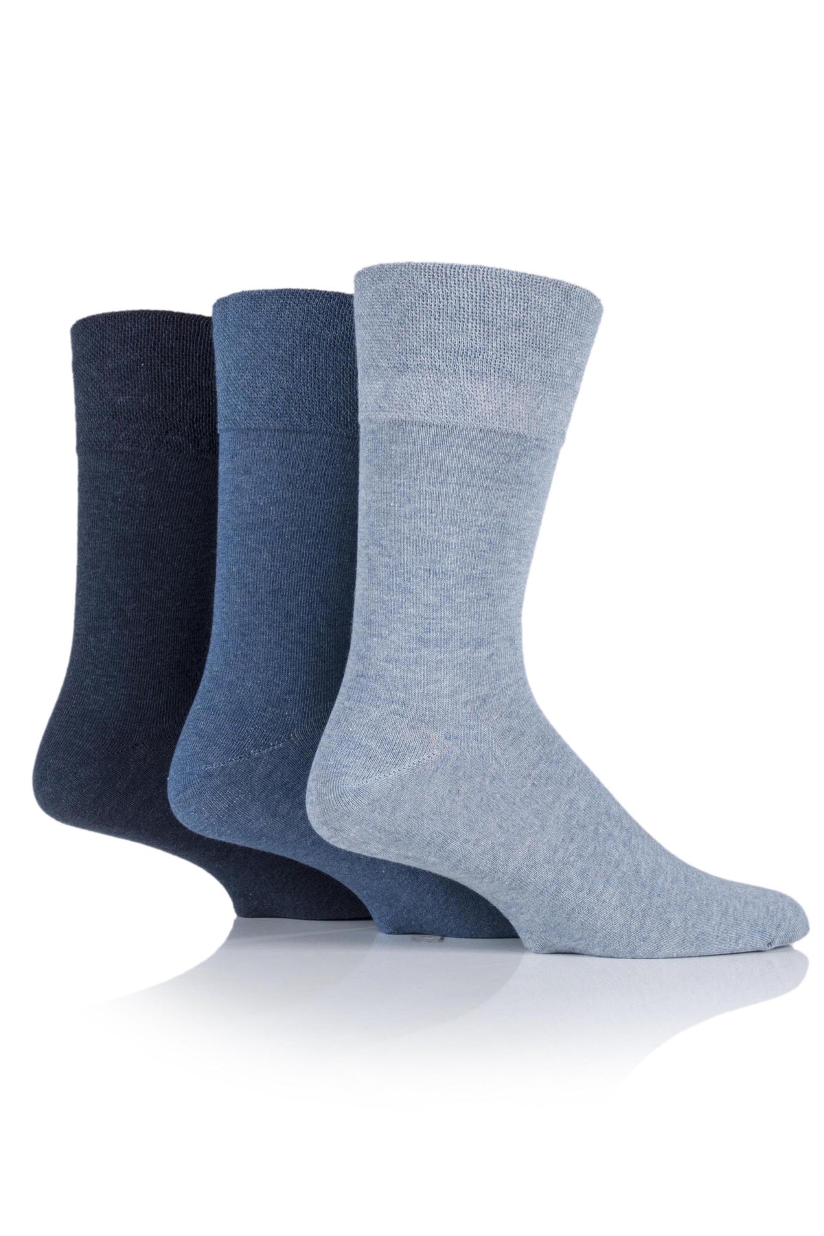 IOMI Gentle Grip Bamboo Diabetic Socks 3pp - Blue