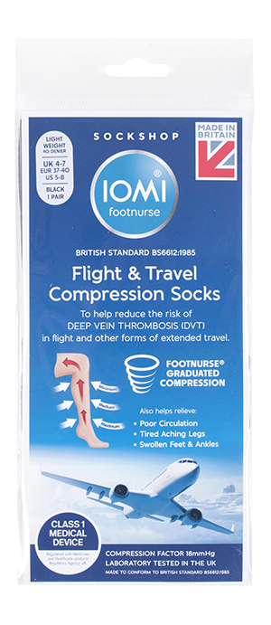 IOMI Flight & Travel Compression Socks Ladies 1pp  - Black