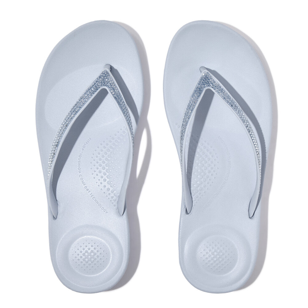 Fitflop Iqushion Ombre Sparkle Flip-Flops - Skywash Blue Sandals