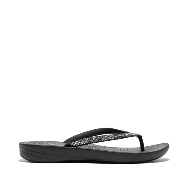 FitFlop Iqushion Sparkle - Black Sandals