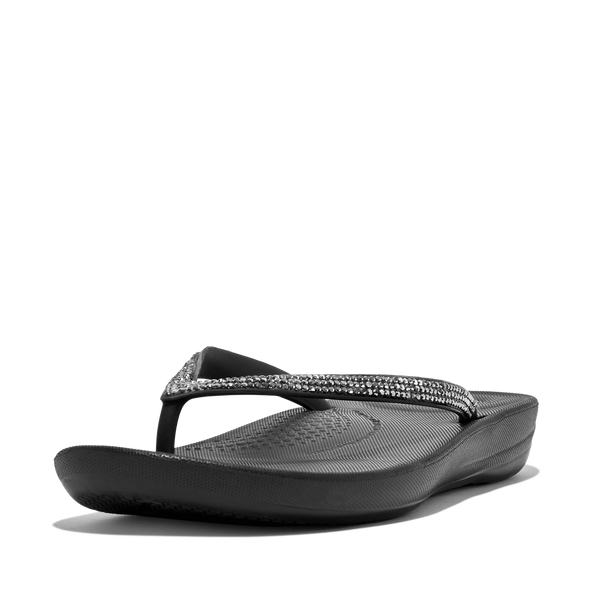 FitFlop Iqushion Sparkle - Black Sandals