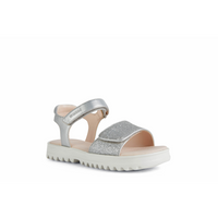 Geox J Sandal Coralie Gir J256EB - C1007 - Silver Sandals