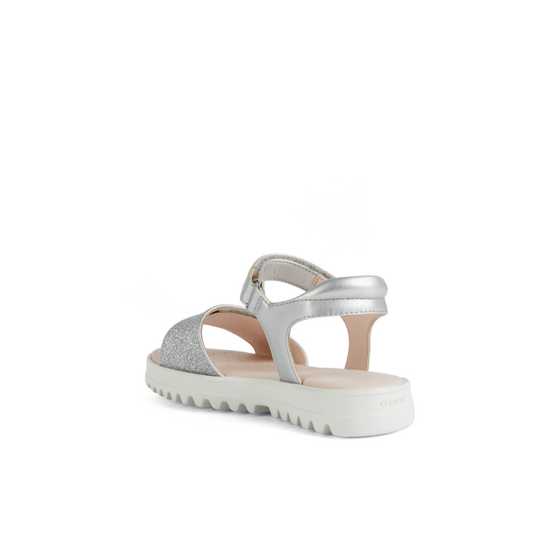 Geox J Sandal Coralie Gir J256EB - C1007 - Silver Sandals