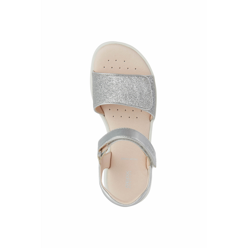 Geox J Sandal Coralie Gir J256EB - C1007 - Silver Sandals