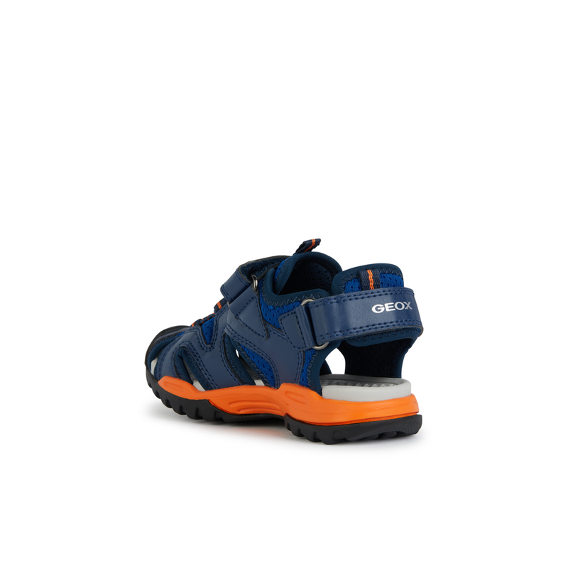 Geox J Borealis Boy J450RC - C0685 - Royal/Orange Sandals