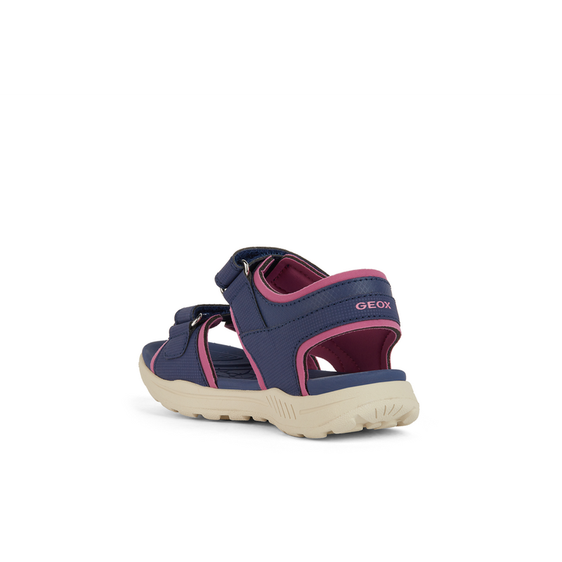 Geox J Vaniett Girl J456AA - C4268 - Navy/Fuchsia Sandals