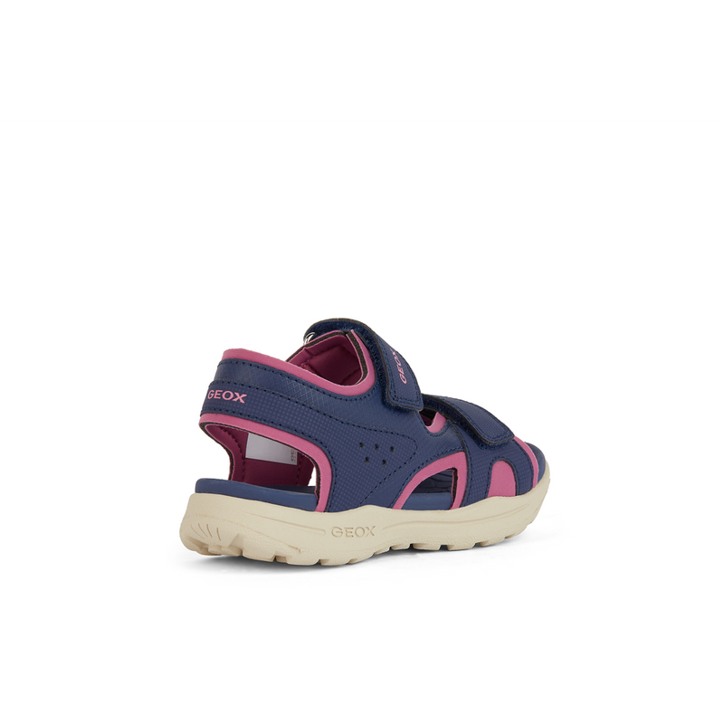 Geox J Vaniett Girl J456AA - C4268 - Navy/Fuchsia Sandals