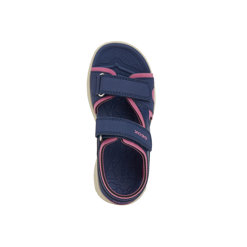 Geox J Vaniett Girl J456AA - C4268 - Navy/Fuchsia Sandals