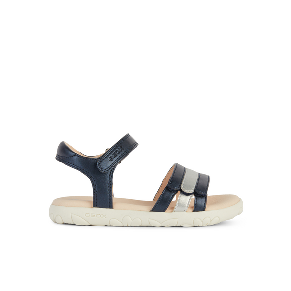 Geox J Sandal Haiti Girl J458ZD - C0673 - Navy/Silver Sandals