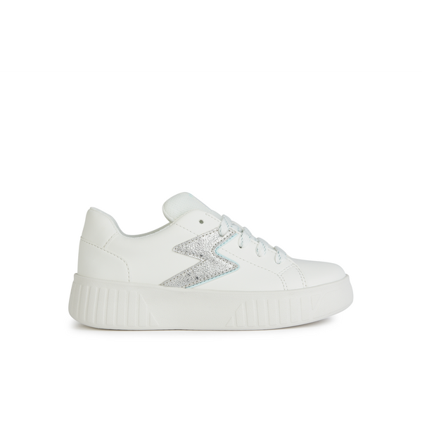 Geox J Mikiroshi Girl J45DVA - C1393 - White/Aqua Trainers