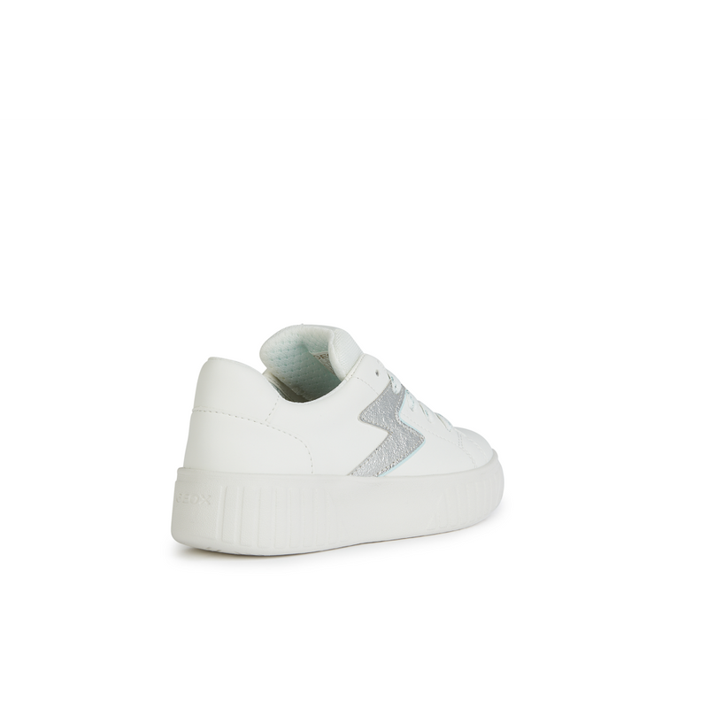 Geox J Mikiroshi Girl J45DVA - C1393 - White/Aqua Trainers