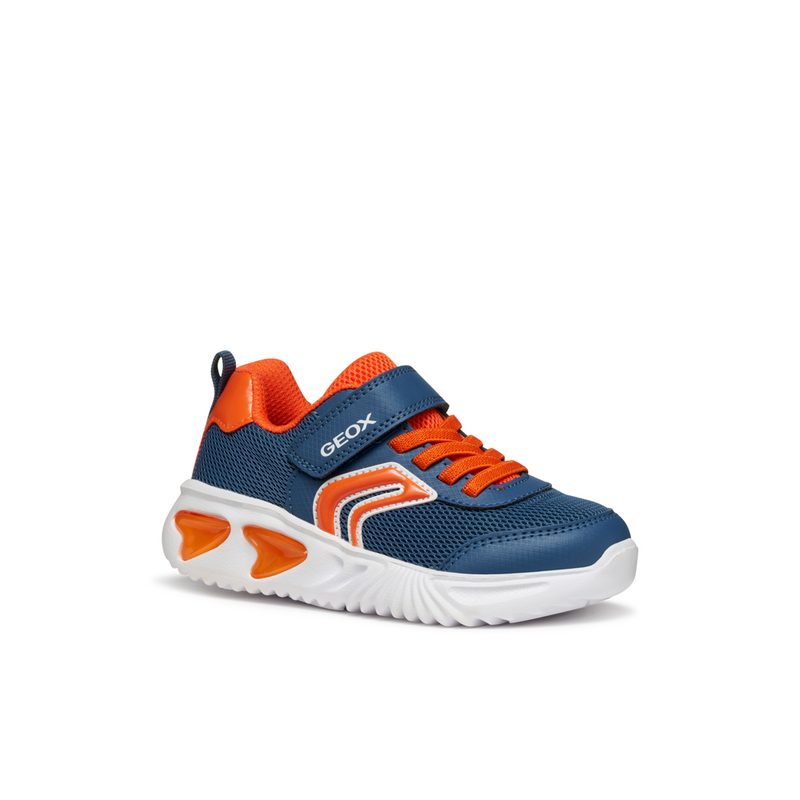 Geox J Assister B. C J45DZC - C4B2T Avio/Orange Trainers