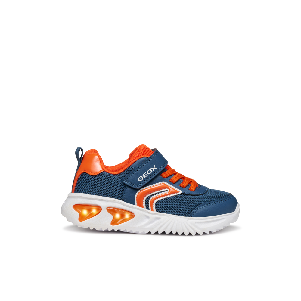 Geox J Assister B. C J45DZC - C4B2T Avio/Orange Trainers