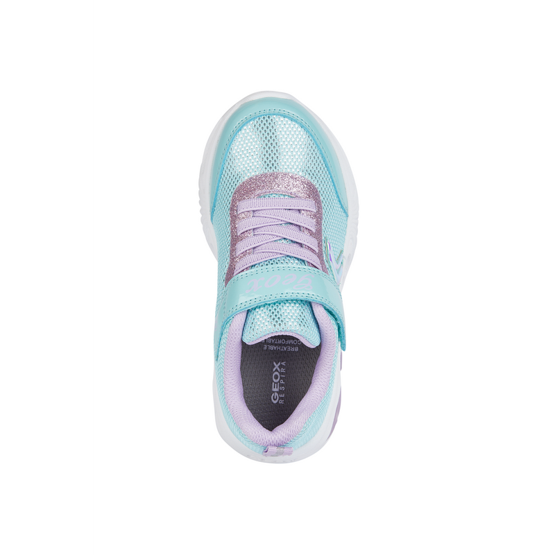 Geox J Assister Girl J45E9A - C4A8R - Aqua/Lilac Trainers