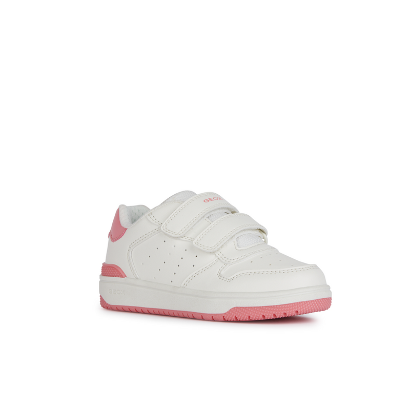 Geox J Washiba Girl J45HXB - C1200 - White/Coral Trainers