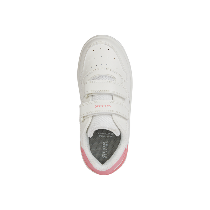 Geox J Washiba Girl J45HXB - C1200 - White/Coral Trainers