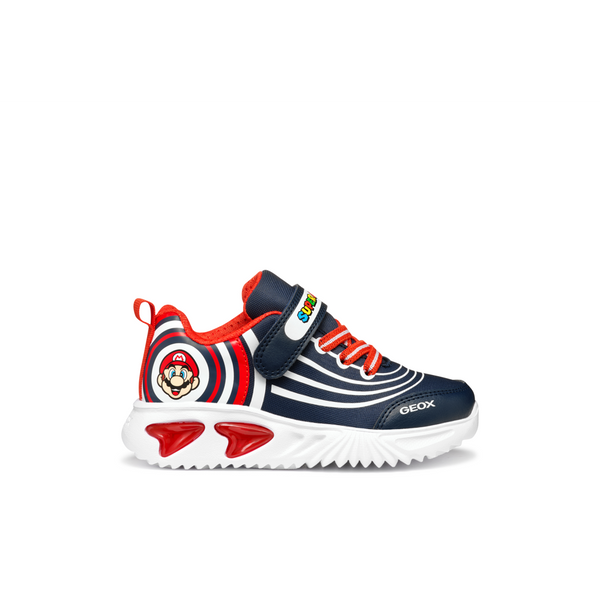 Geox J Assister Boy  B J55DZB - C0735 Navy/Red Trainers