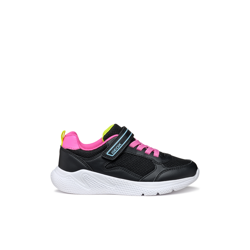 Geox J Sprintye Girl A J56FWA - C9B8L Black/Fluo Fuschsia Trainers
