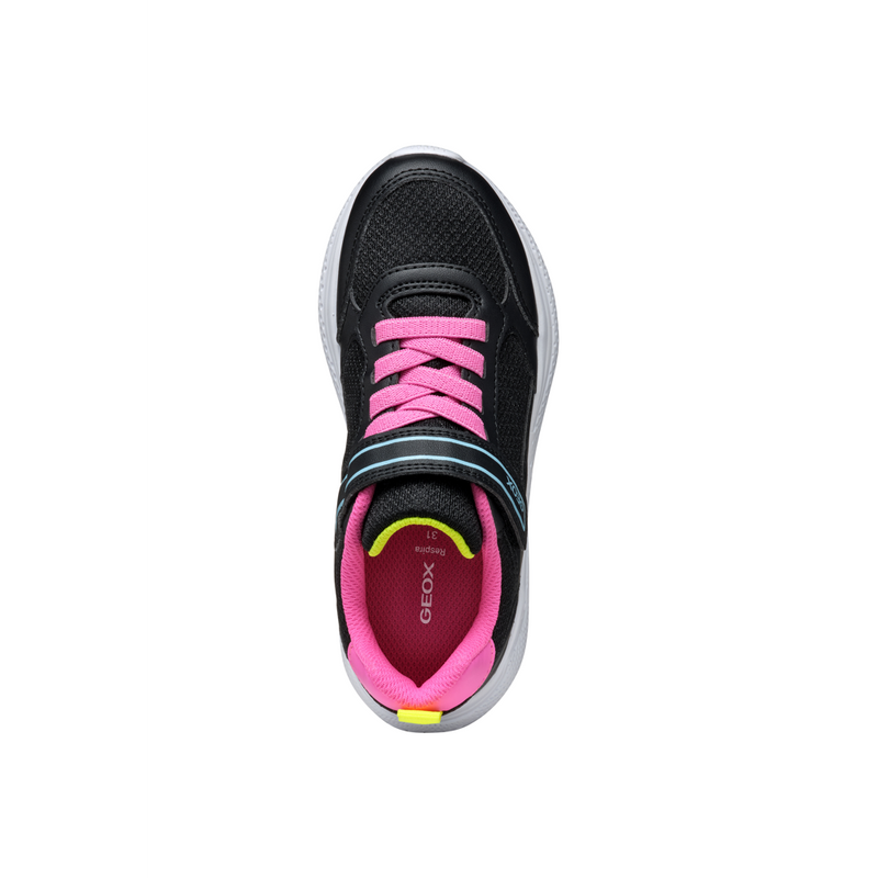 Geox J Sprintye Girl A J56FWA - C9B8L Black/Fluo Fuschsia Trainers