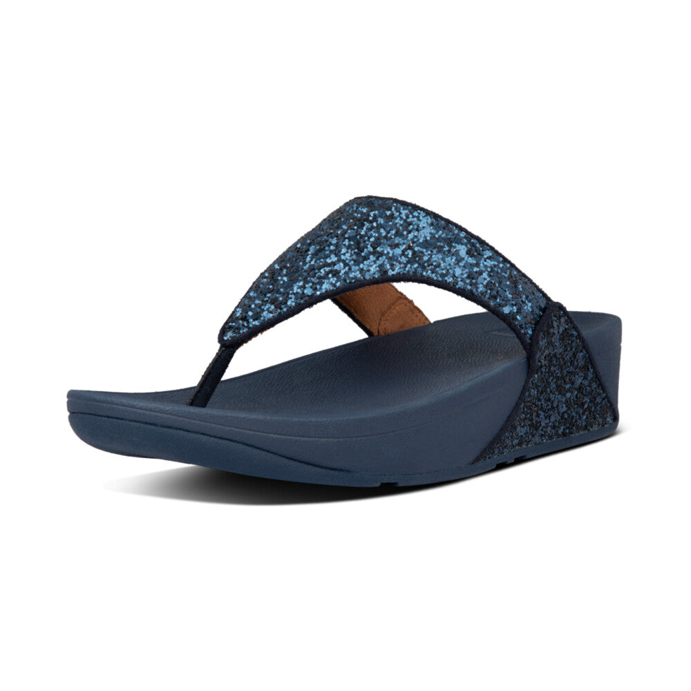Fitflop Lulu Glitter Toe-Thongs - Midnight Navy Sandals