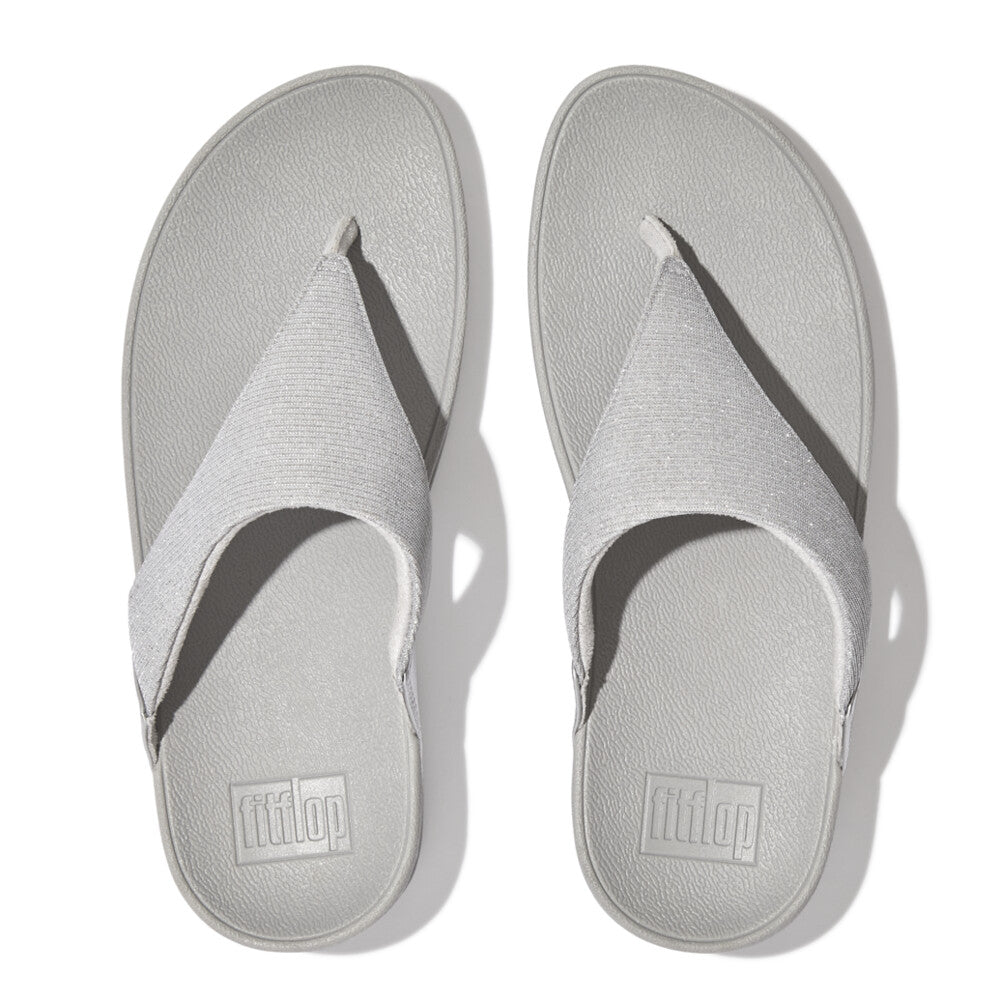 Fitflop Lulu Shimmerlux Toe-Post Sandals - Silver Sandals