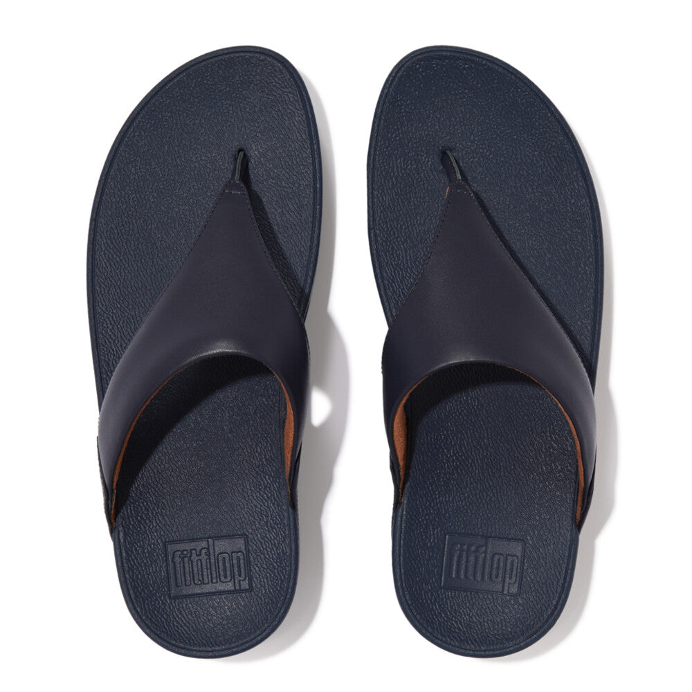 Fitflop Lulu Leather Toepost - Deepest Blue Sandals