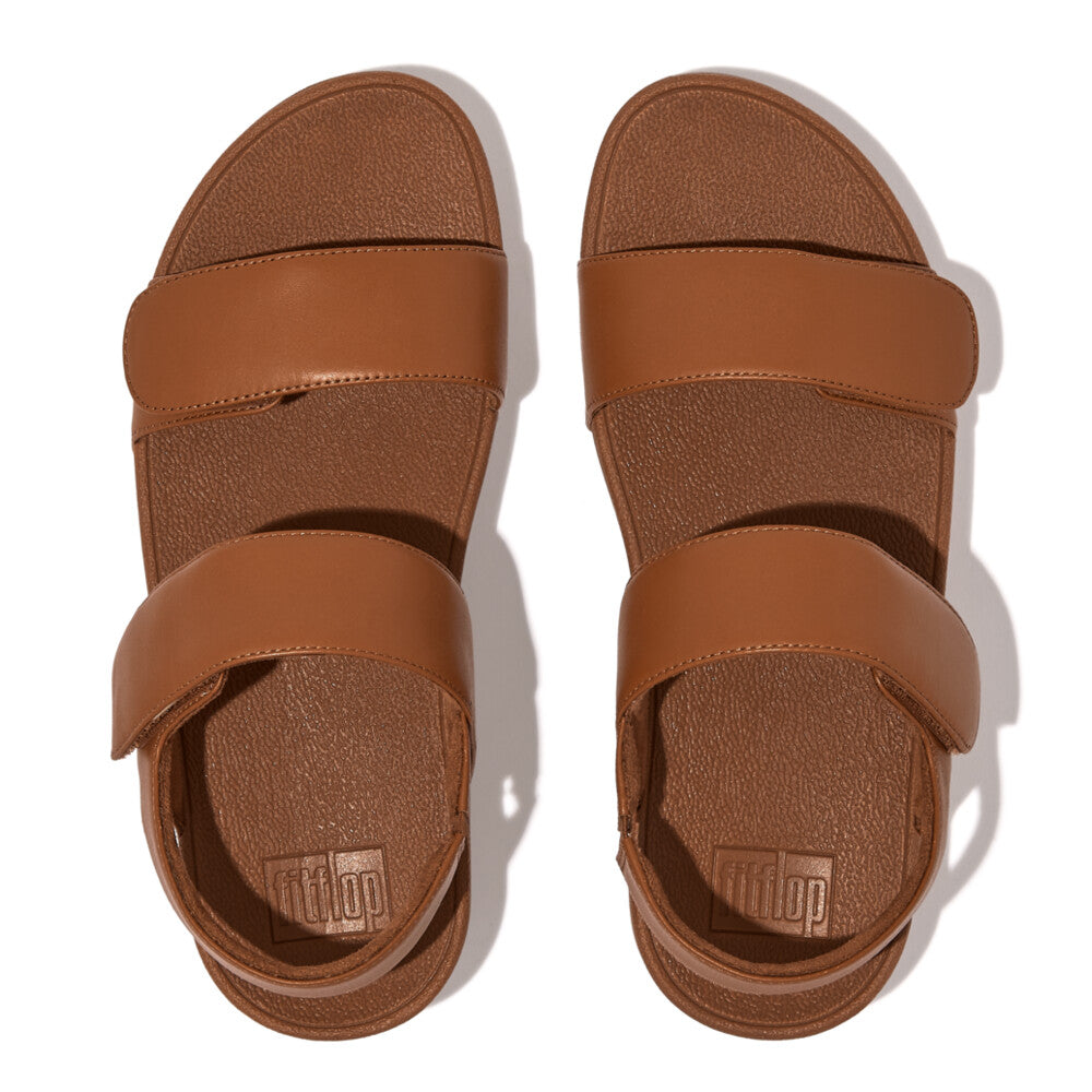 Fitflop Lulu Adjustable Leather Back-Strap Sandals - Light Tan Sandals