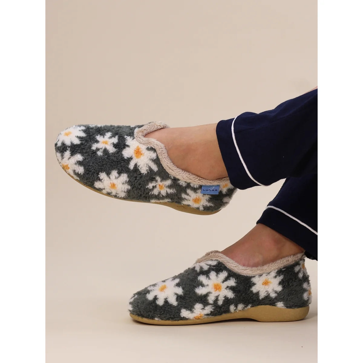 Lunar Daisy KLA021 Slipper - Grey