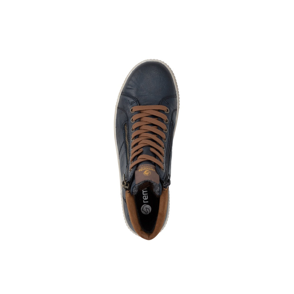 Remonte D0772 Boot - Blue/Fawn