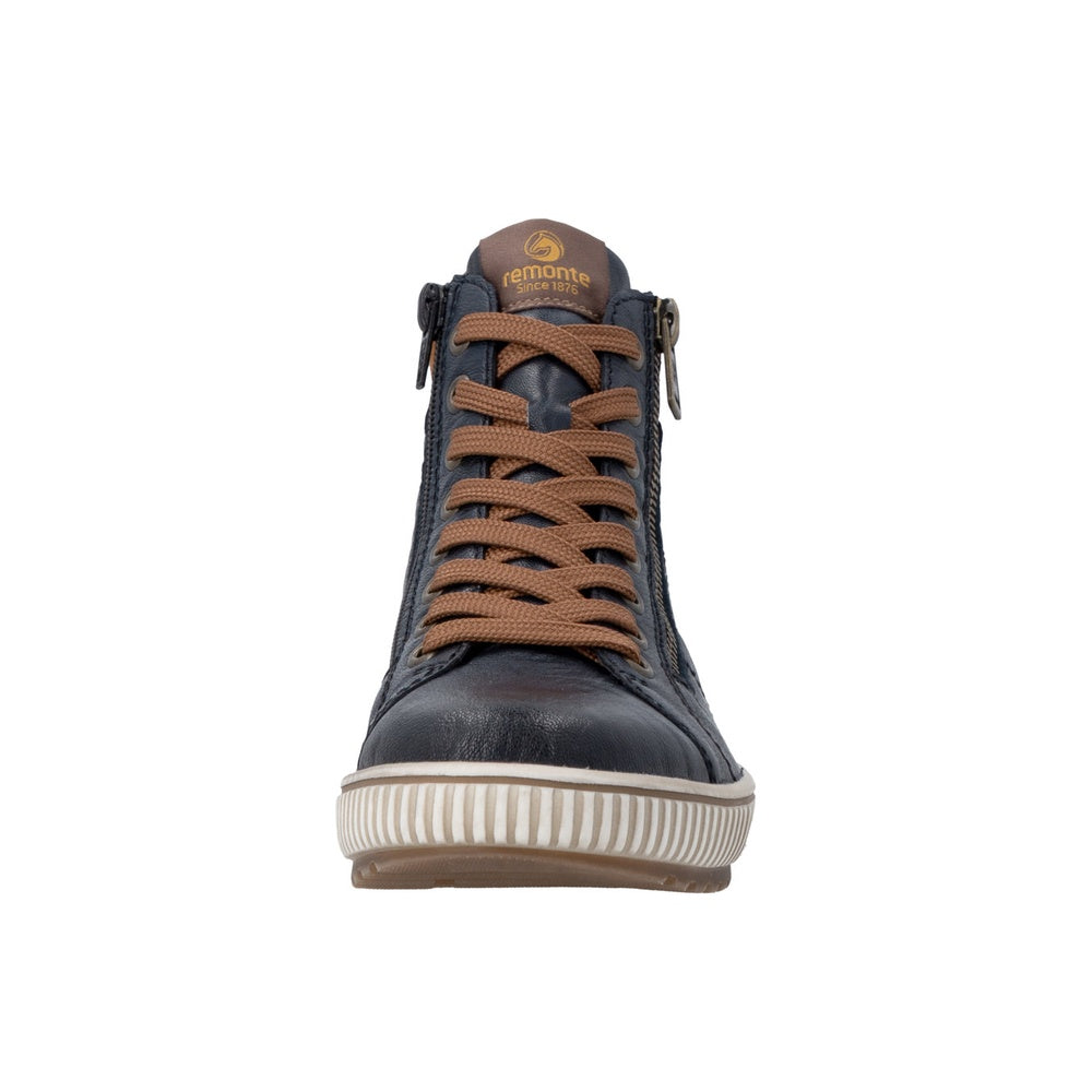 Remonte D0772 Boot - Blue/Fawn