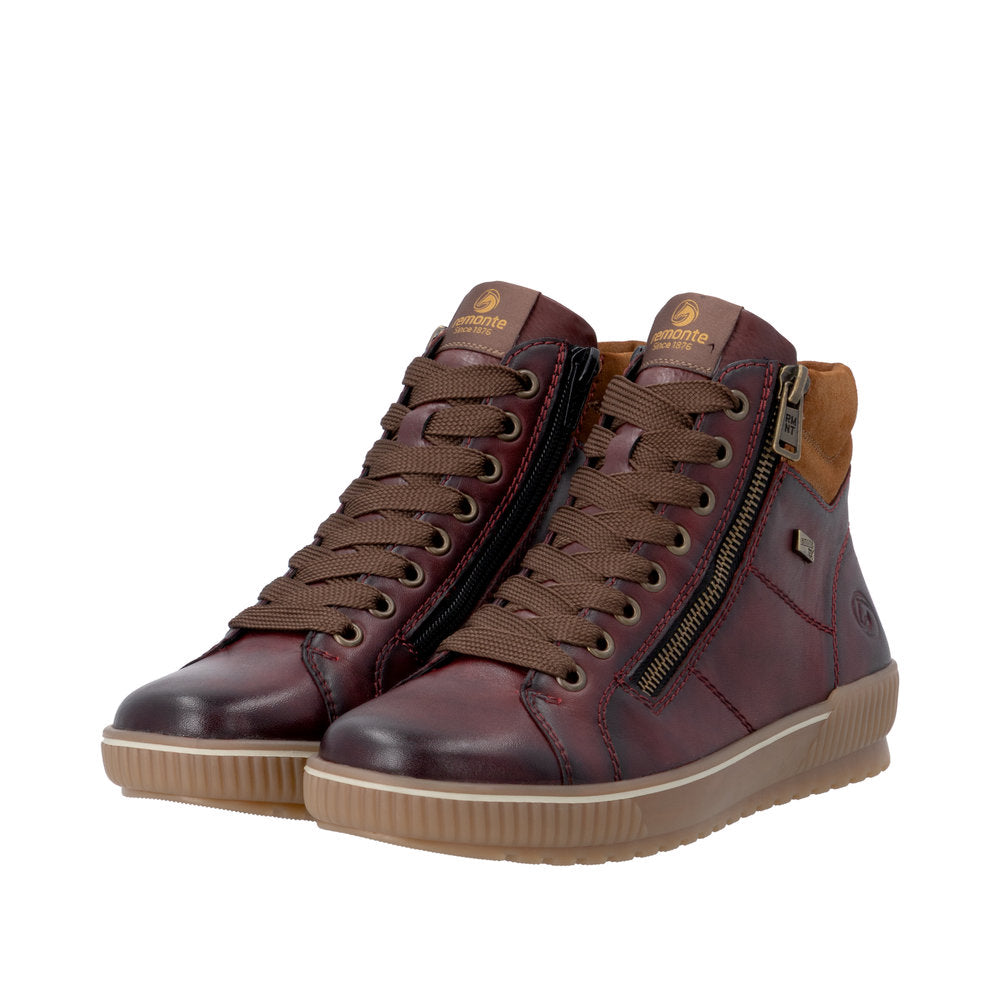 Remonte D0772 Boot - Wine/Fawn