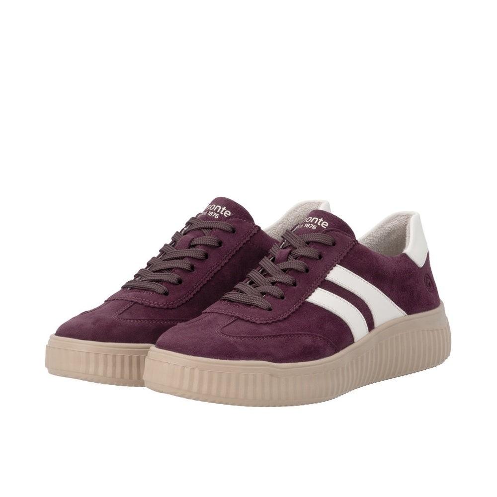 Remonte D3E00 Casual Shoe - Berry/Cotton