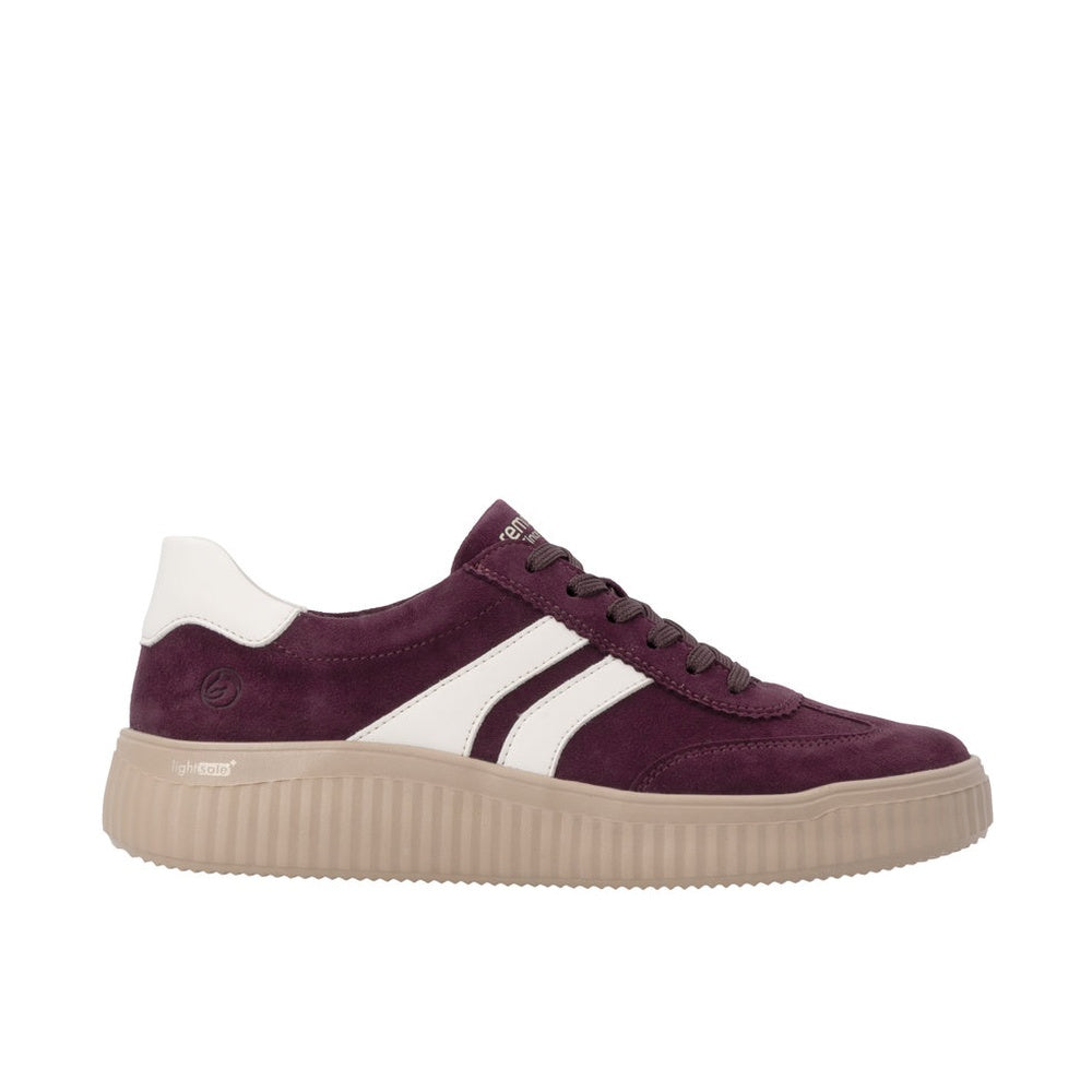 Remonte D3E00 Casual Shoe - Berry/Cotton