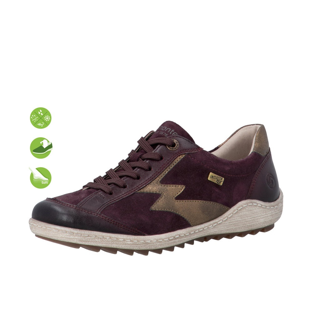 Remonte R1443 Casual Shoe - Berry/Purple