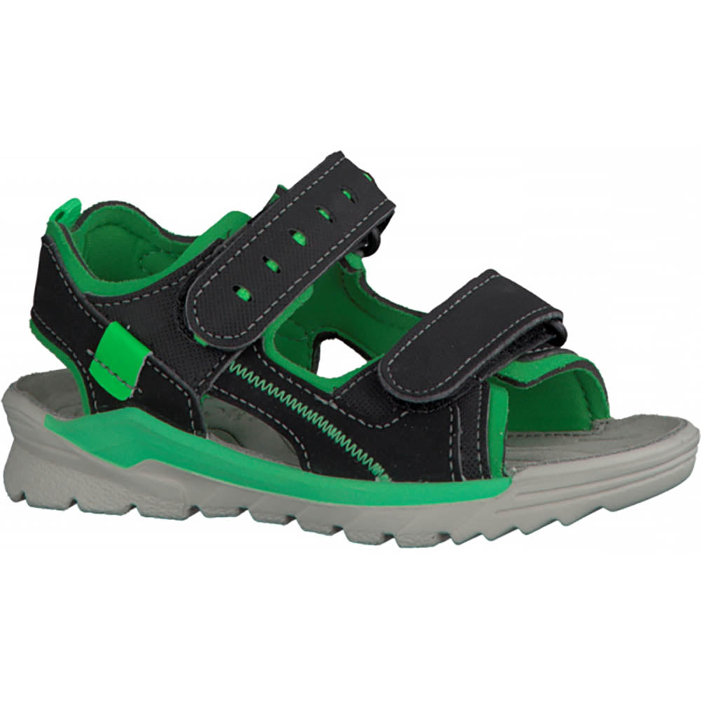 Ricosta Tajo 4522600 -  Schwarz/Neongrau Sandals